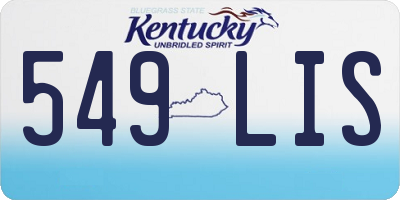 KY license plate 549LIS