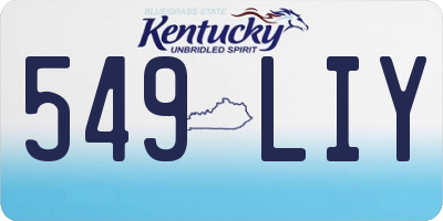 KY license plate 549LIY