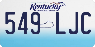 KY license plate 549LJC