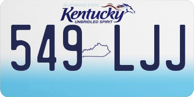 KY license plate 549LJJ