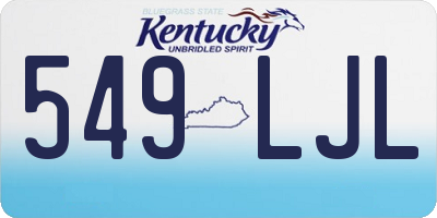 KY license plate 549LJL