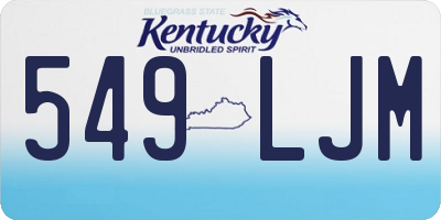 KY license plate 549LJM
