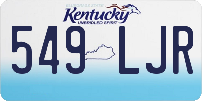 KY license plate 549LJR