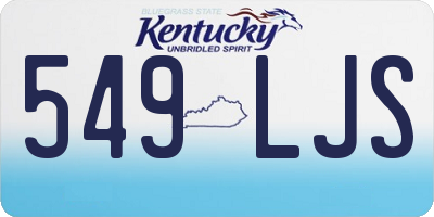 KY license plate 549LJS