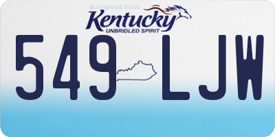KY license plate 549LJW