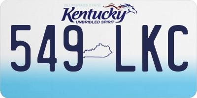 KY license plate 549LKC