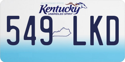 KY license plate 549LKD