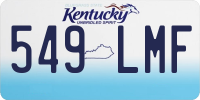 KY license plate 549LMF