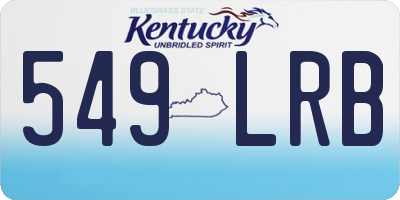 KY license plate 549LRB