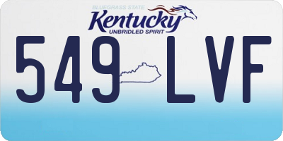 KY license plate 549LVF