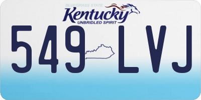 KY license plate 549LVJ