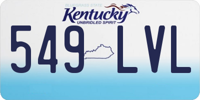 KY license plate 549LVL