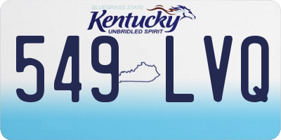 KY license plate 549LVQ