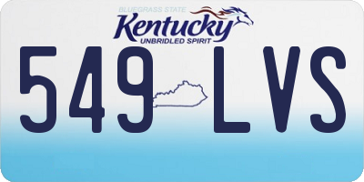 KY license plate 549LVS