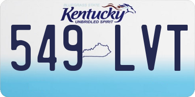 KY license plate 549LVT