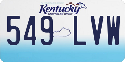 KY license plate 549LVW