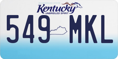 KY license plate 549MKL
