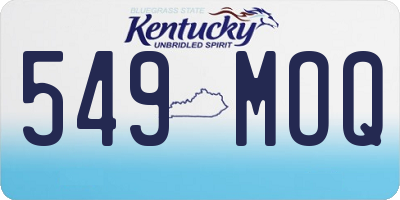 KY license plate 549MOQ