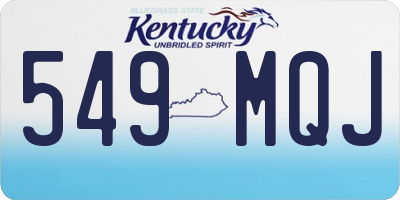 KY license plate 549MQJ
