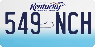 KY license plate 549NCH