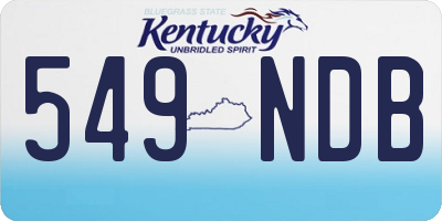 KY license plate 549NDB