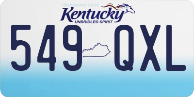 KY license plate 549QXL