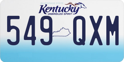 KY license plate 549QXM