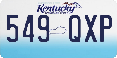 KY license plate 549QXP