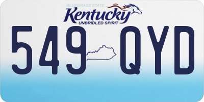KY license plate 549QYD