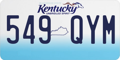 KY license plate 549QYM