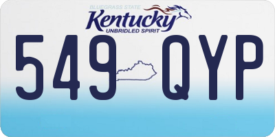KY license plate 549QYP