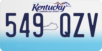 KY license plate 549QZV