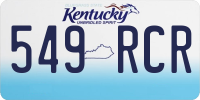 KY license plate 549RCR