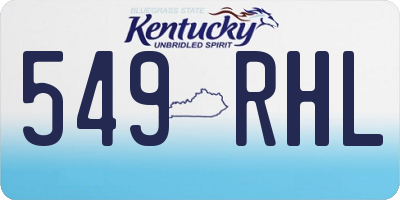 KY license plate 549RHL