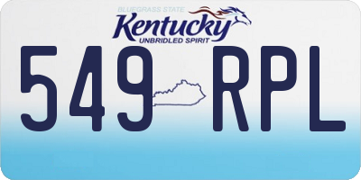 KY license plate 549RPL