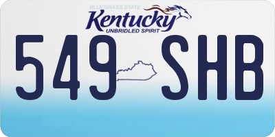 KY license plate 549SHB