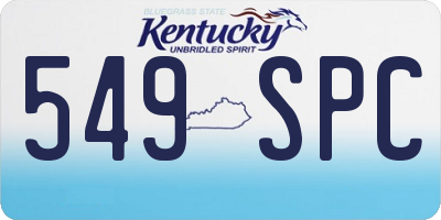 KY license plate 549SPC