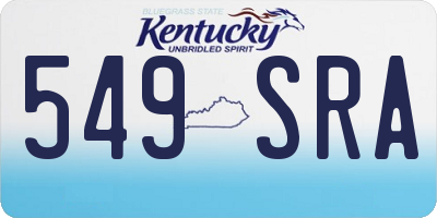 KY license plate 549SRA