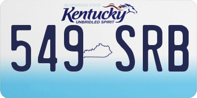KY license plate 549SRB