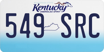 KY license plate 549SRC