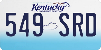 KY license plate 549SRD