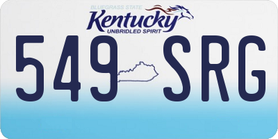 KY license plate 549SRG