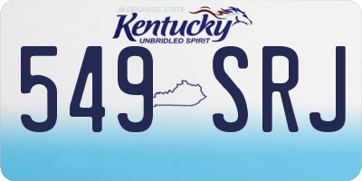 KY license plate 549SRJ