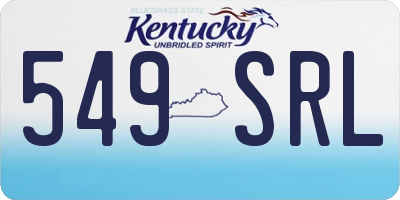 KY license plate 549SRL