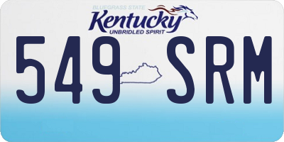 KY license plate 549SRM