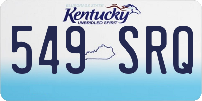 KY license plate 549SRQ