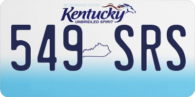 KY license plate 549SRS