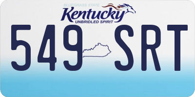 KY license plate 549SRT