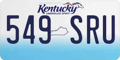 KY license plate 549SRU
