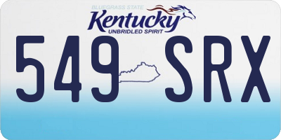 KY license plate 549SRX